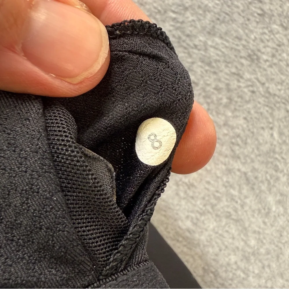 Lululemon Power Y Tank Dress Size 8 Black Stripe Built‎ In Bra Athletic